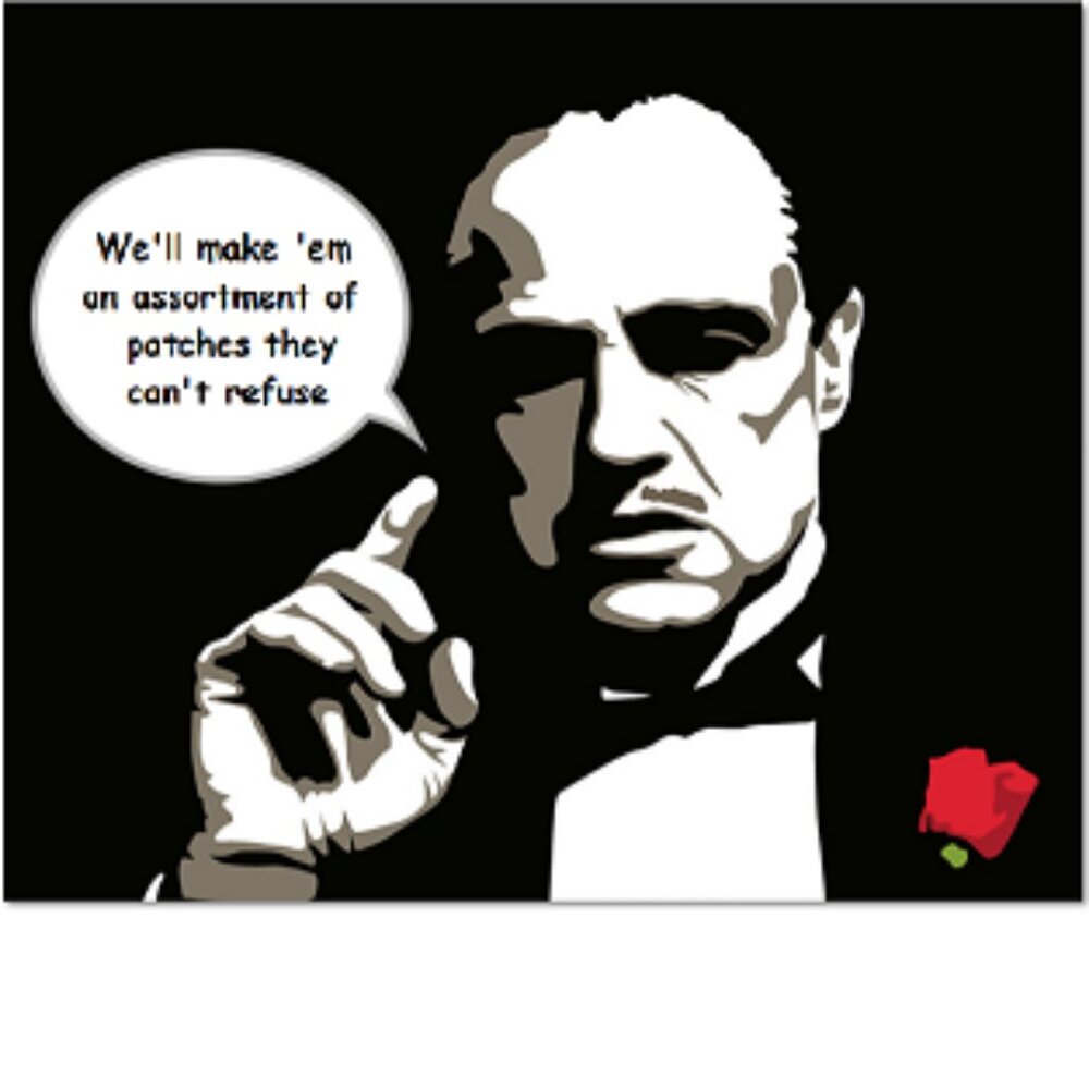 Assortment of embroidered patches created for the purchaser : Movie & TV themed